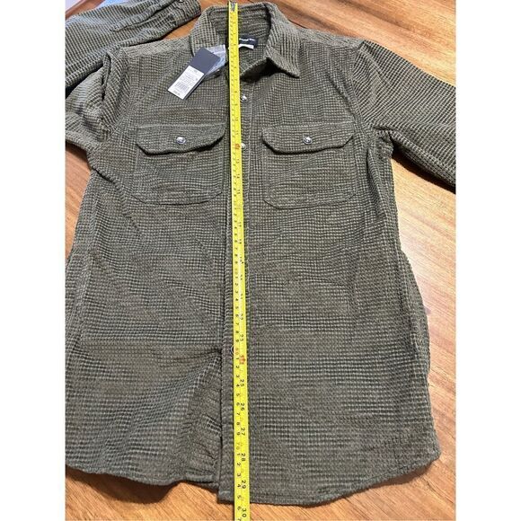 Original Use Men's Long Sleeve Button Down Shirt Jacket Olive Green XS - Picture 8 of 8